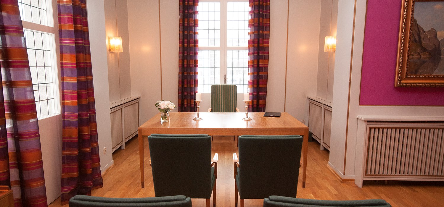 Vigselsrommet i Rådhuset i Bærum kommune Sandvika 