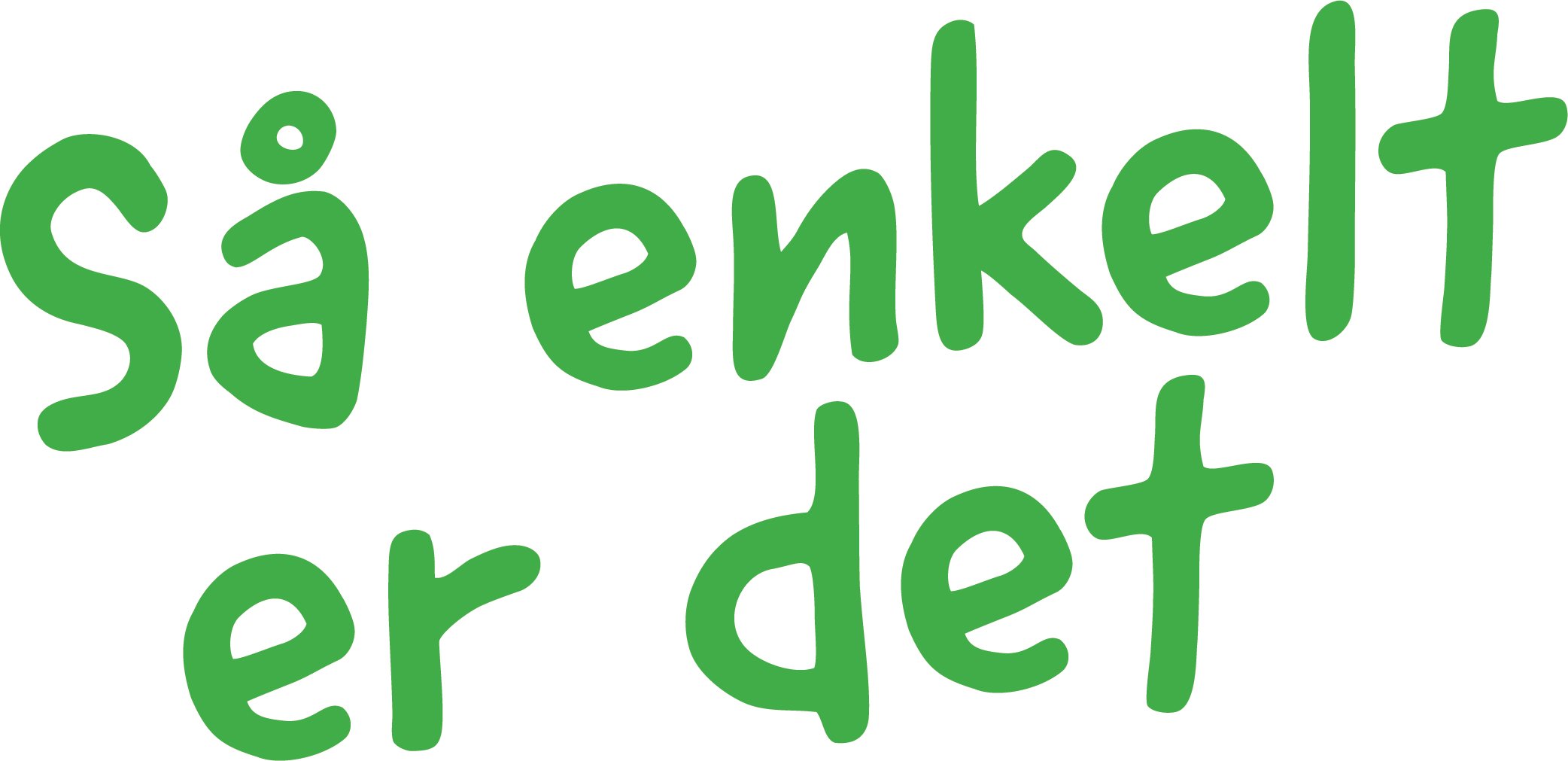 Logo med skriften "Så enkelt er det"