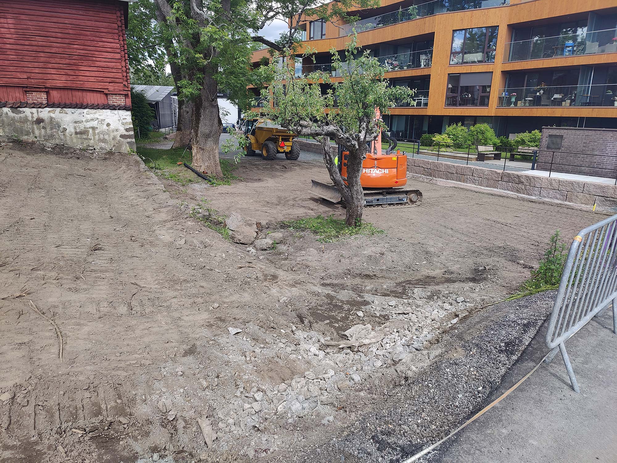 ny hage på Presterud gård