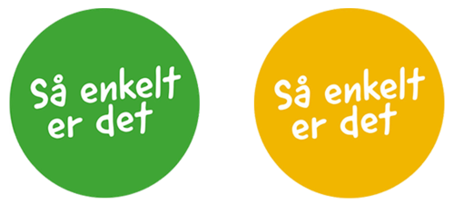 Klistremerker "Så enkelt er det"