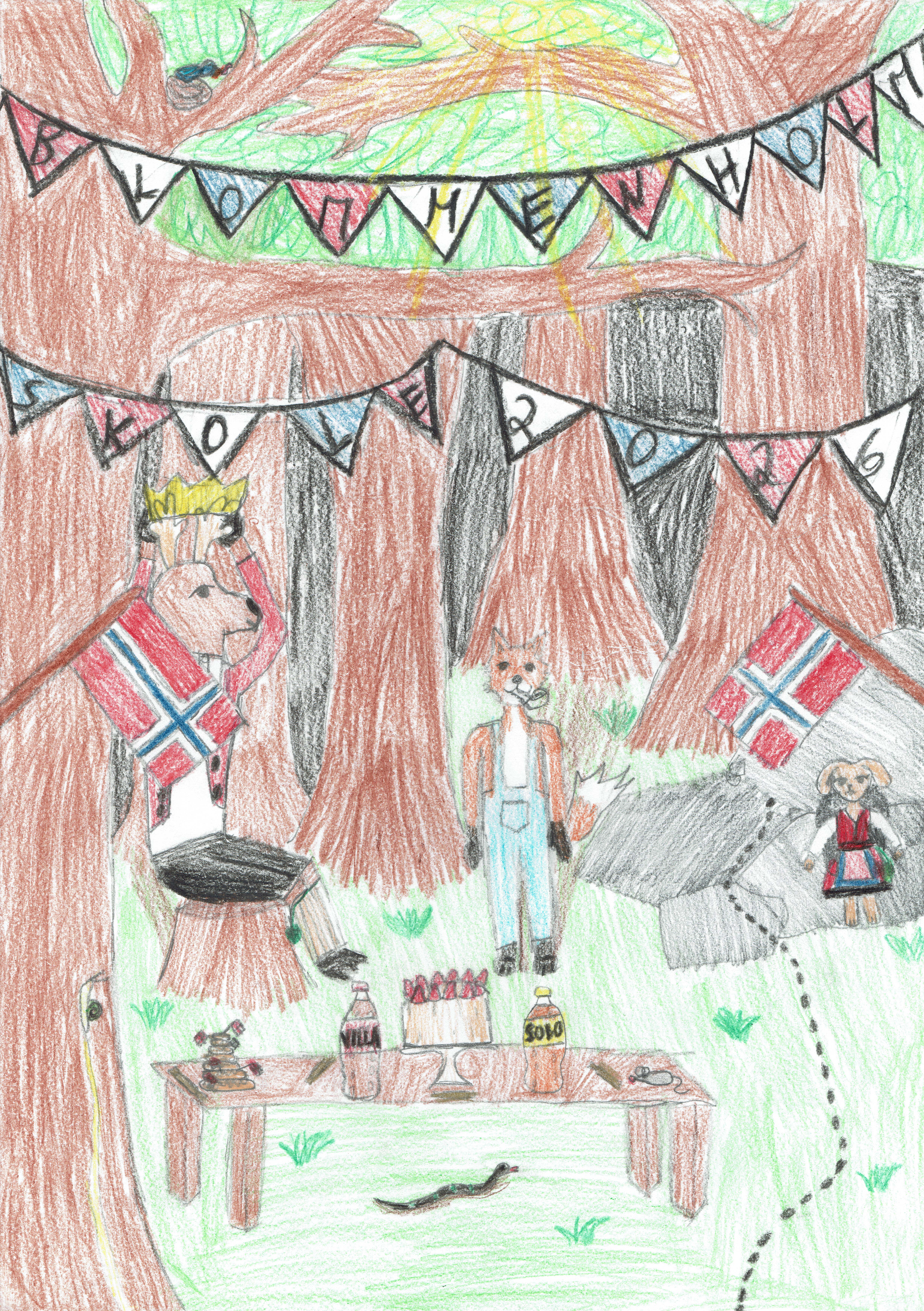 17 mai tegning Maren 5A