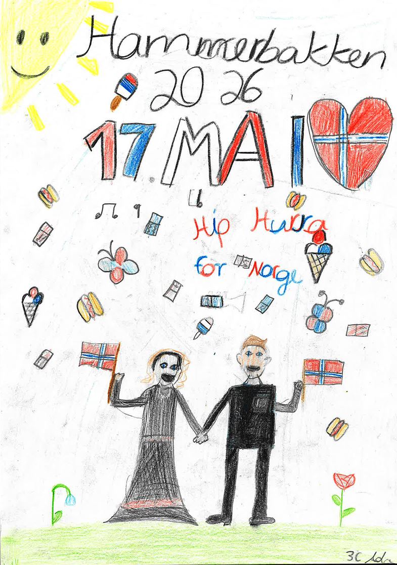 17. mai tegning Hammerbakken skole 