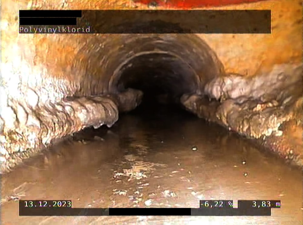 Bilde av innsiden av et rør med mett