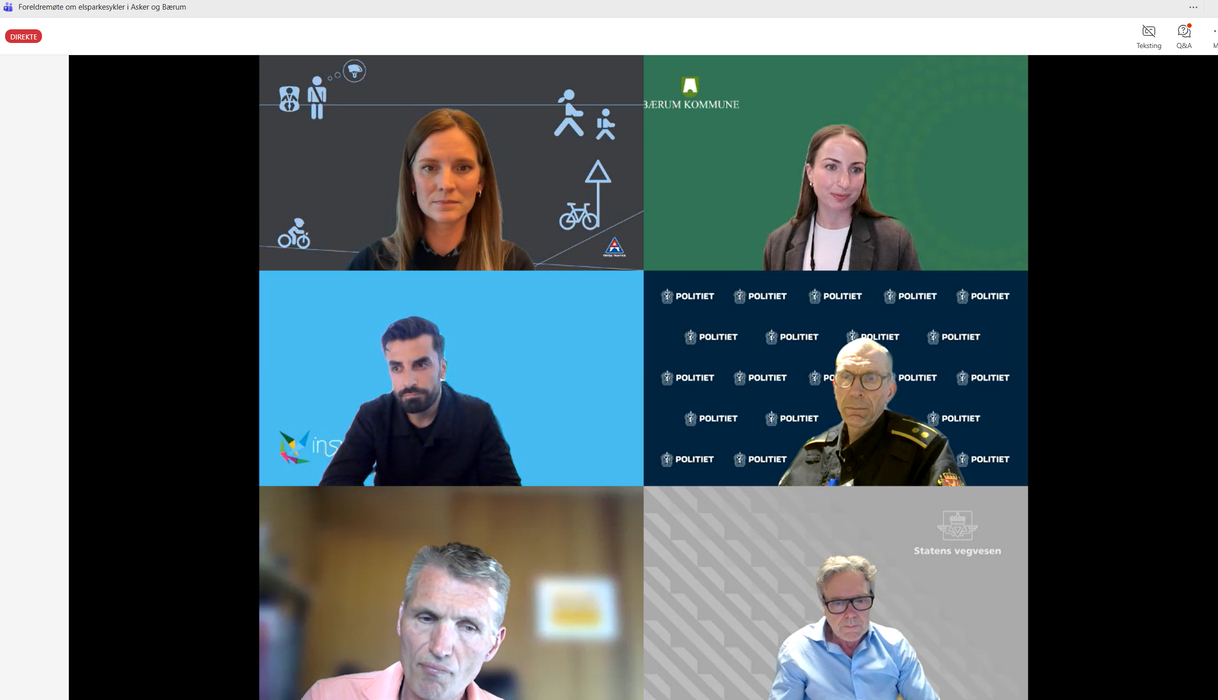Transportøkonomisk institutt, Trygg trafikk, Politiet og Statens vegvesen holdt innlegg i møtet, og foreldre hadde mulighet til å stille spørsmål. I tillegg ble det vist filmer som Inspiria Science Center har laget på vegne av kommunene.