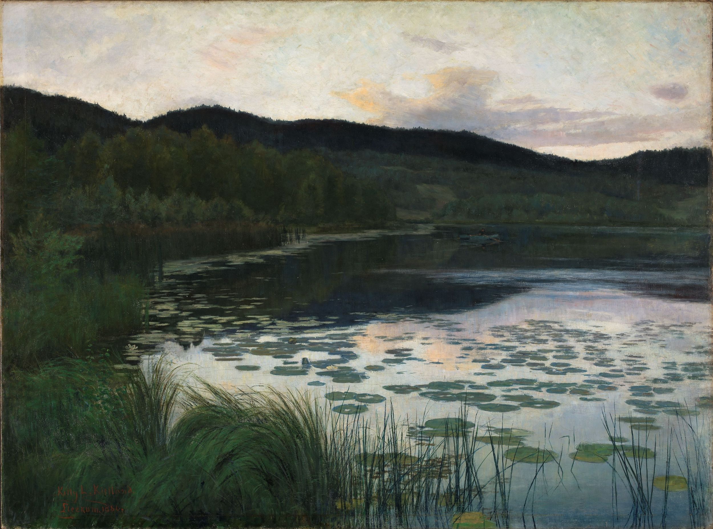 Kitty Kiellands maleri Sommernatt (1886).