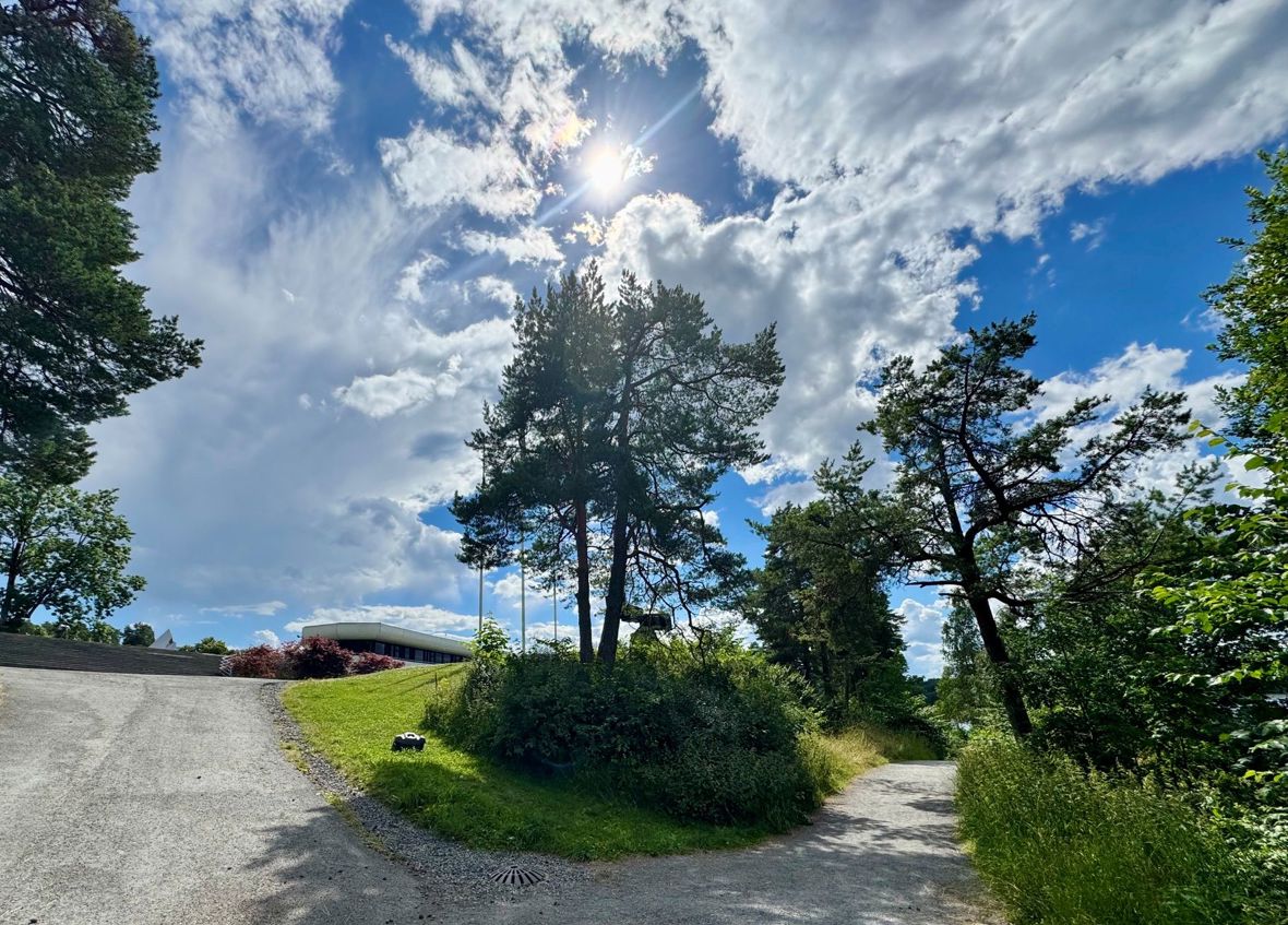 Kyststien går forbi Henie Onstad Kunstsenter, hvor det er flott å stoppe på veien. Den utendørs skulpturparken er alltid åpen.