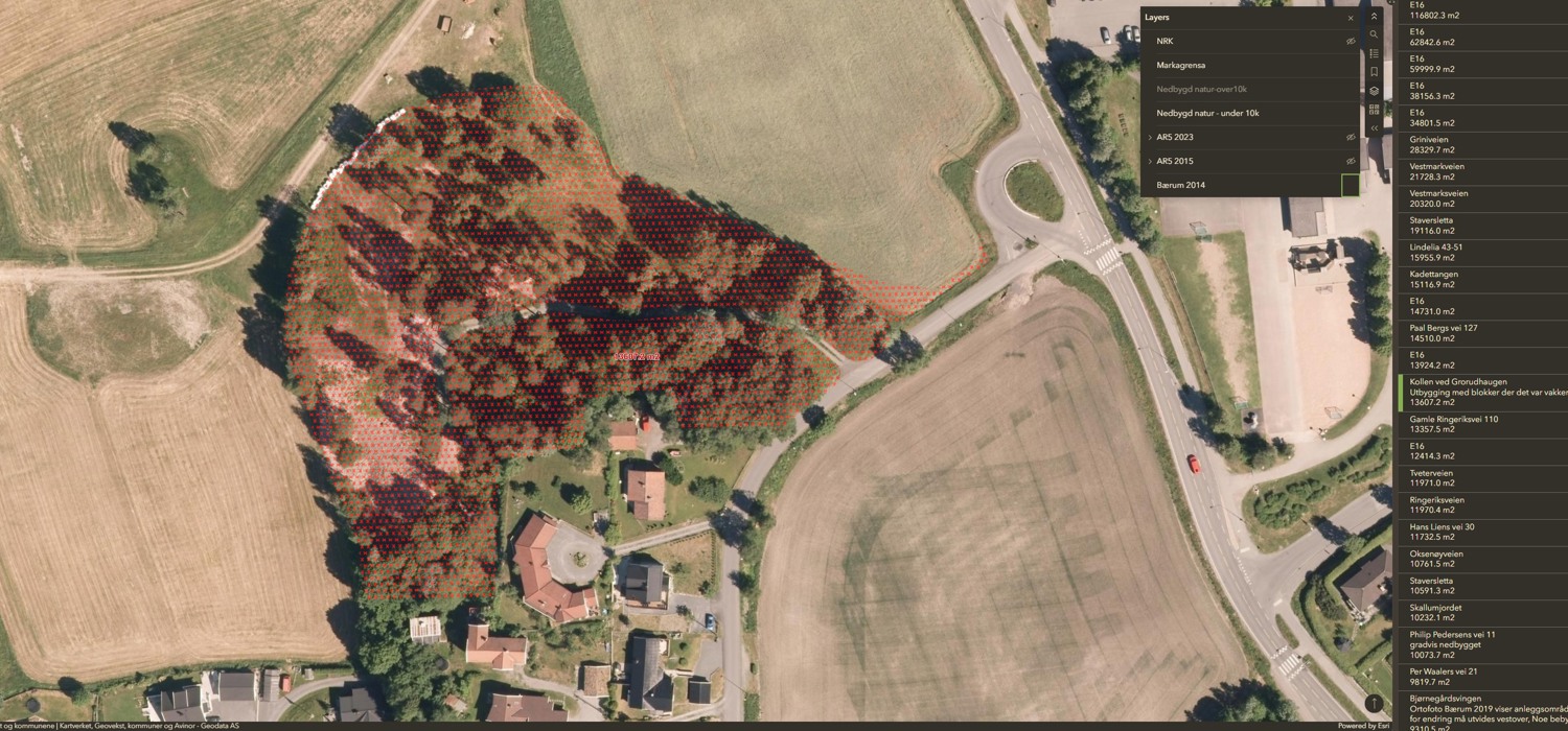 På denne skogkledde kollen ved Grorudhagen var det en gang verdifull natur.
