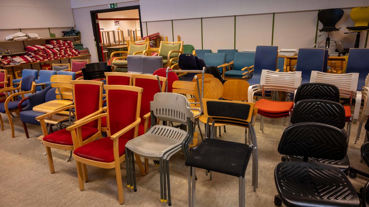 Brukte møbler på Belset skole