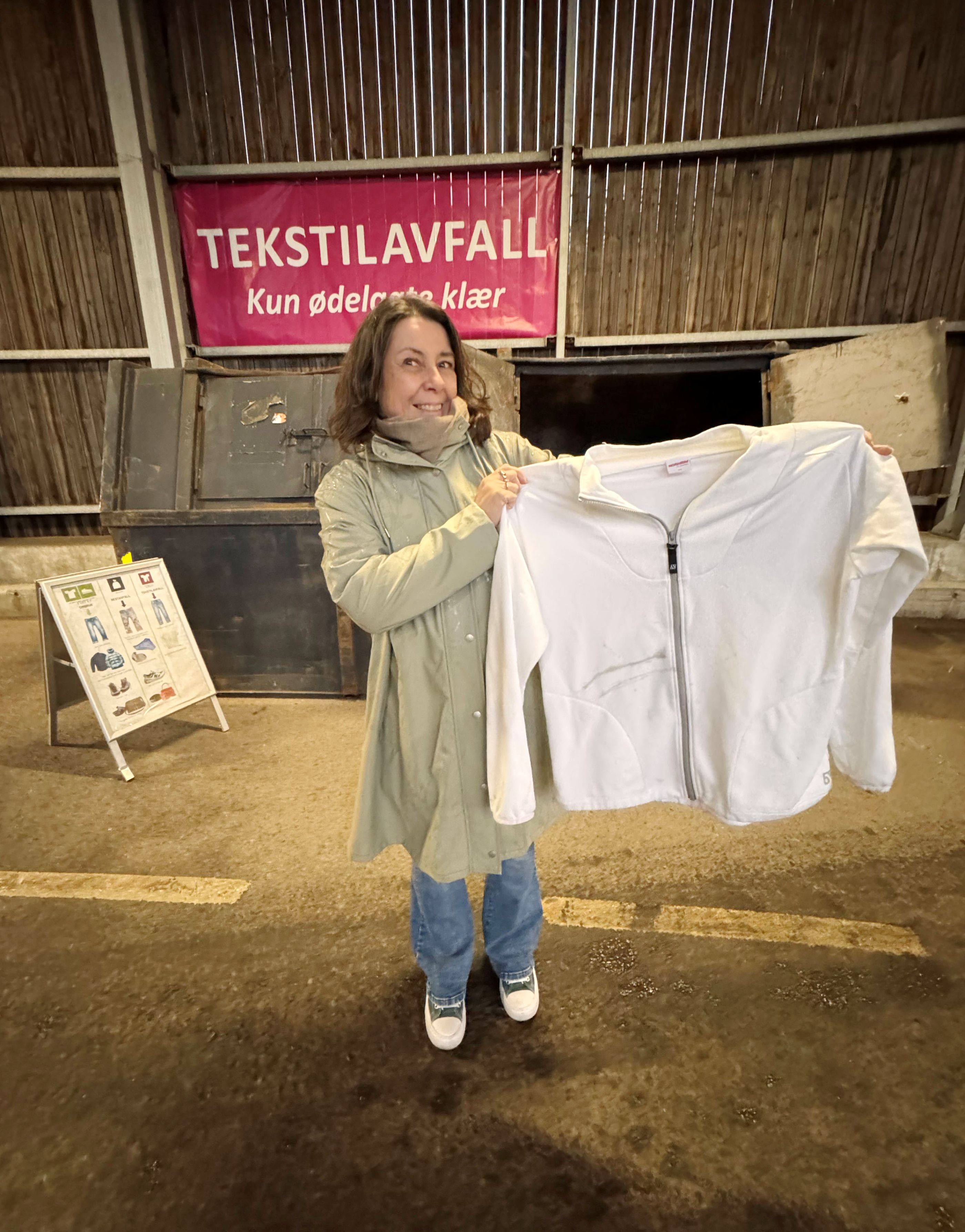 Bildet viser tekstil som kan materialgjenvinnes.