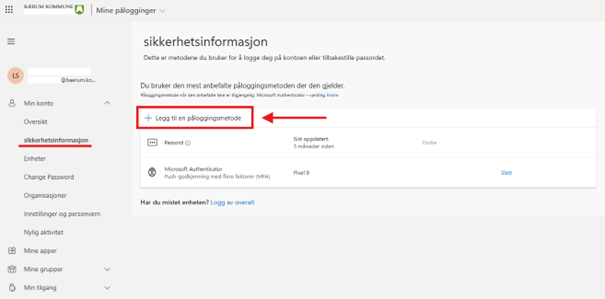 Oppsett av Microsoft MFA steg 6