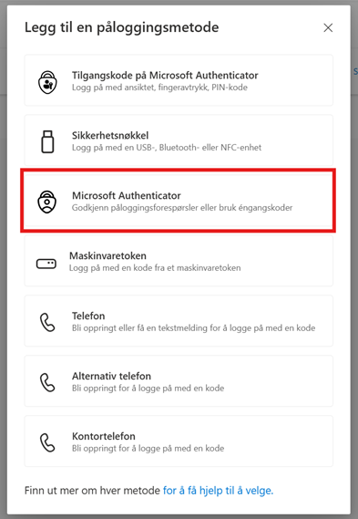 Oppsett av Microsoft MFA steg 7