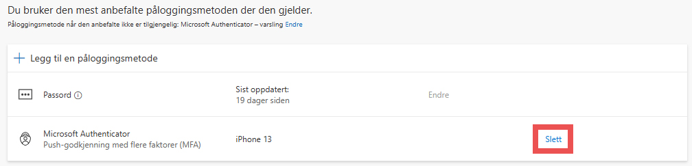 Påloggingsmåte