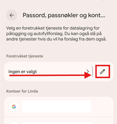 Oppsett av Passkey 10