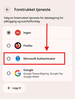 Oppsett av Passkey 11