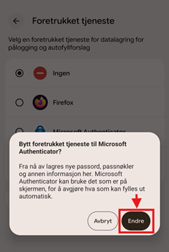 Oppsett av Passkey 12
