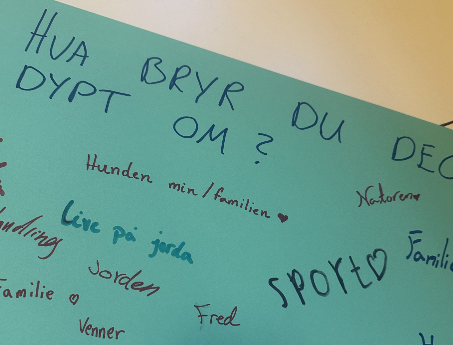 I prosjektet Bærumsfolk for bærekraft svarte 8-klassinger på hva de bryr seg dypt om.