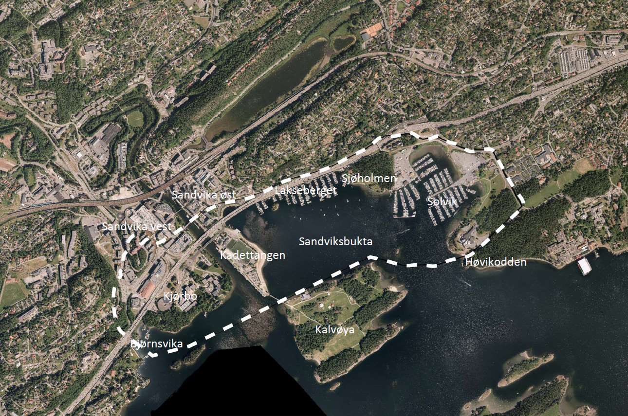 Kart over det Sjøfronten