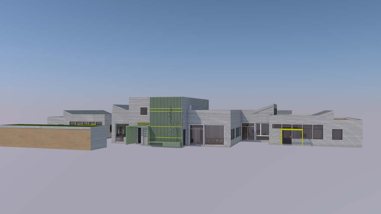 Busoppveien Bolighus hovedinngang