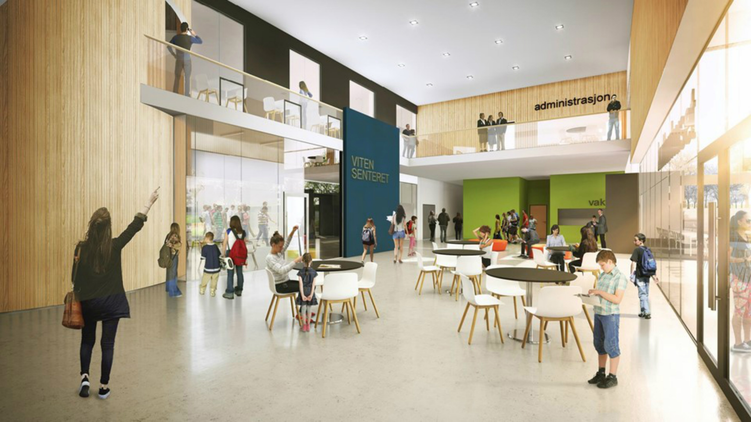 Levre skole interiør skisse