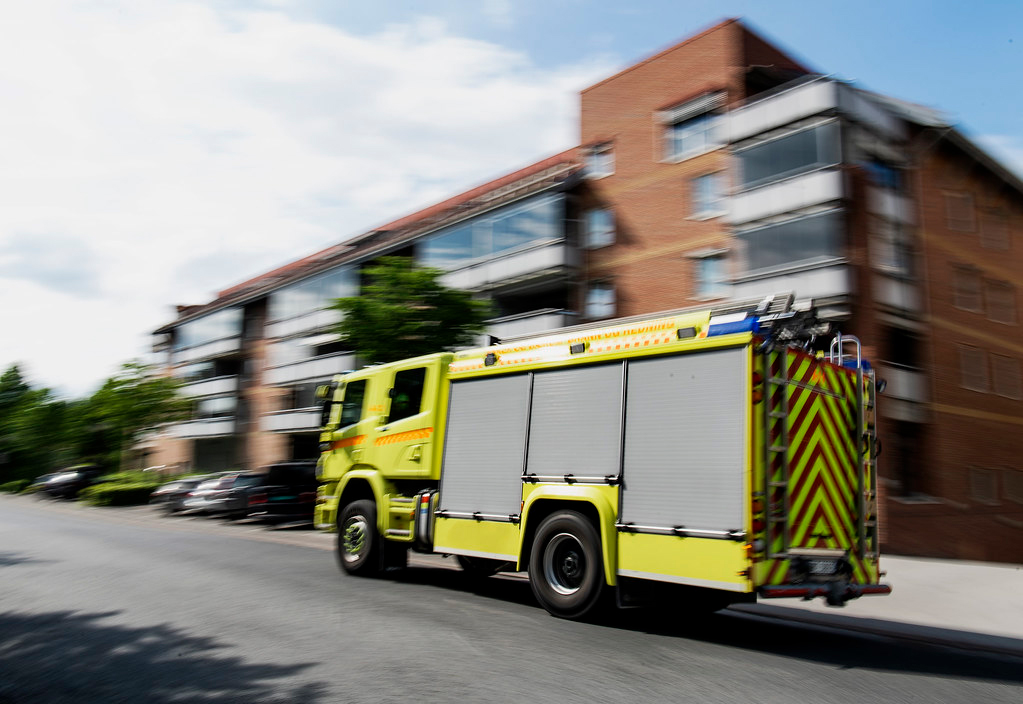 Rud brannstasjon - Gul brannbil