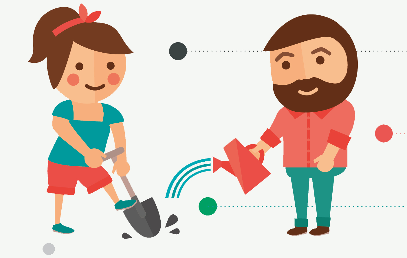 Innovasjonsstrategi - 2 personer som vanner en blomst