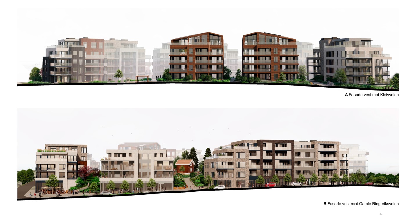 Kleivveien fasader A og B
