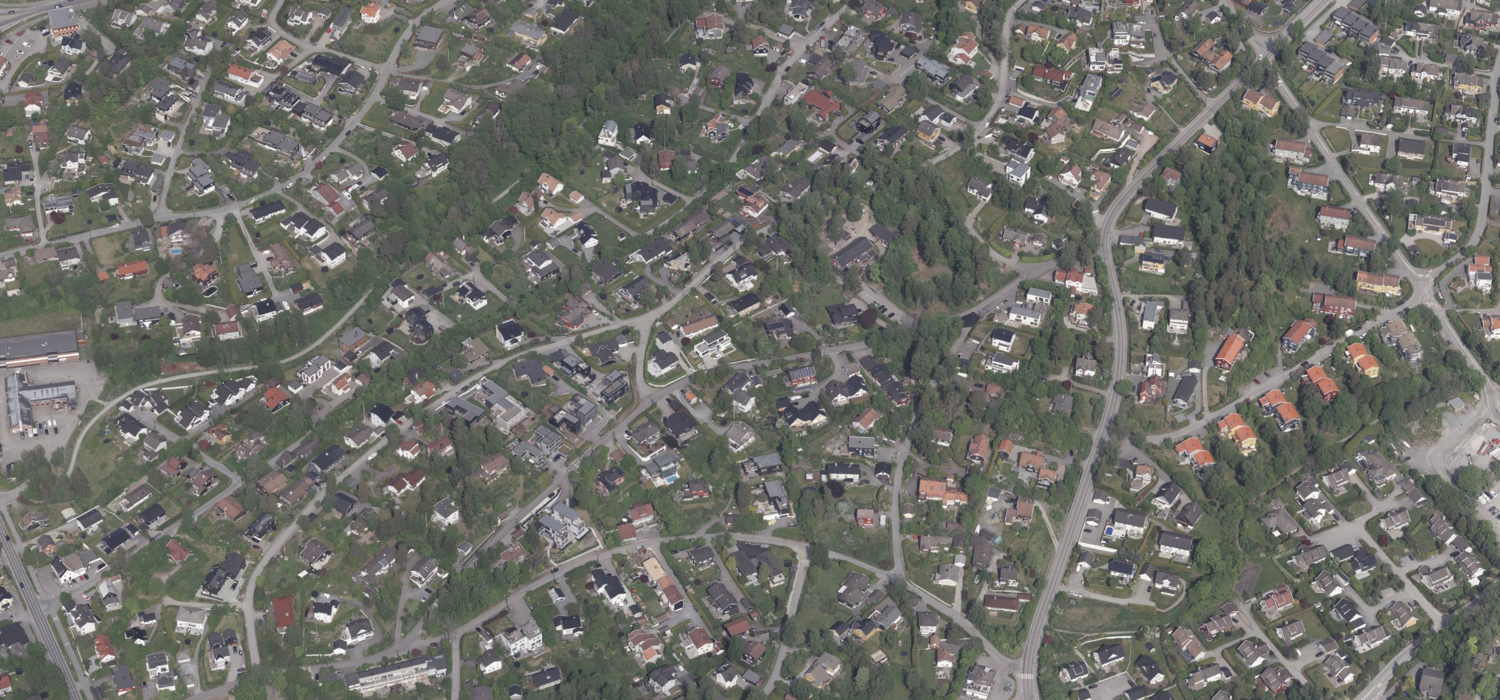 Bilde av Ekeberg, skråfoto fra luften