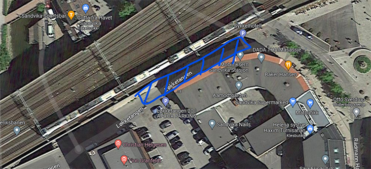 Kart over Åmotbakken