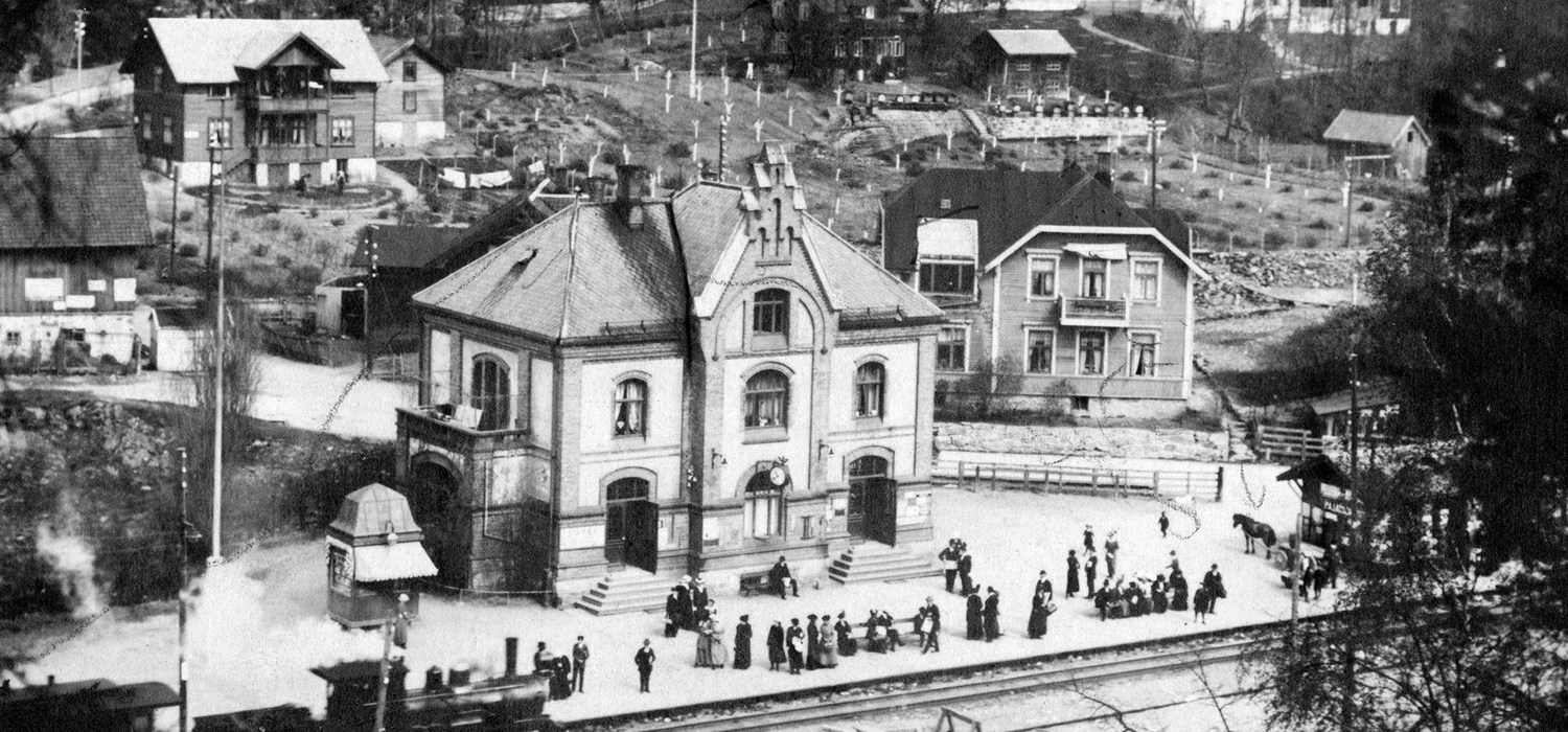 Stabekk sentrum - historisk bilde