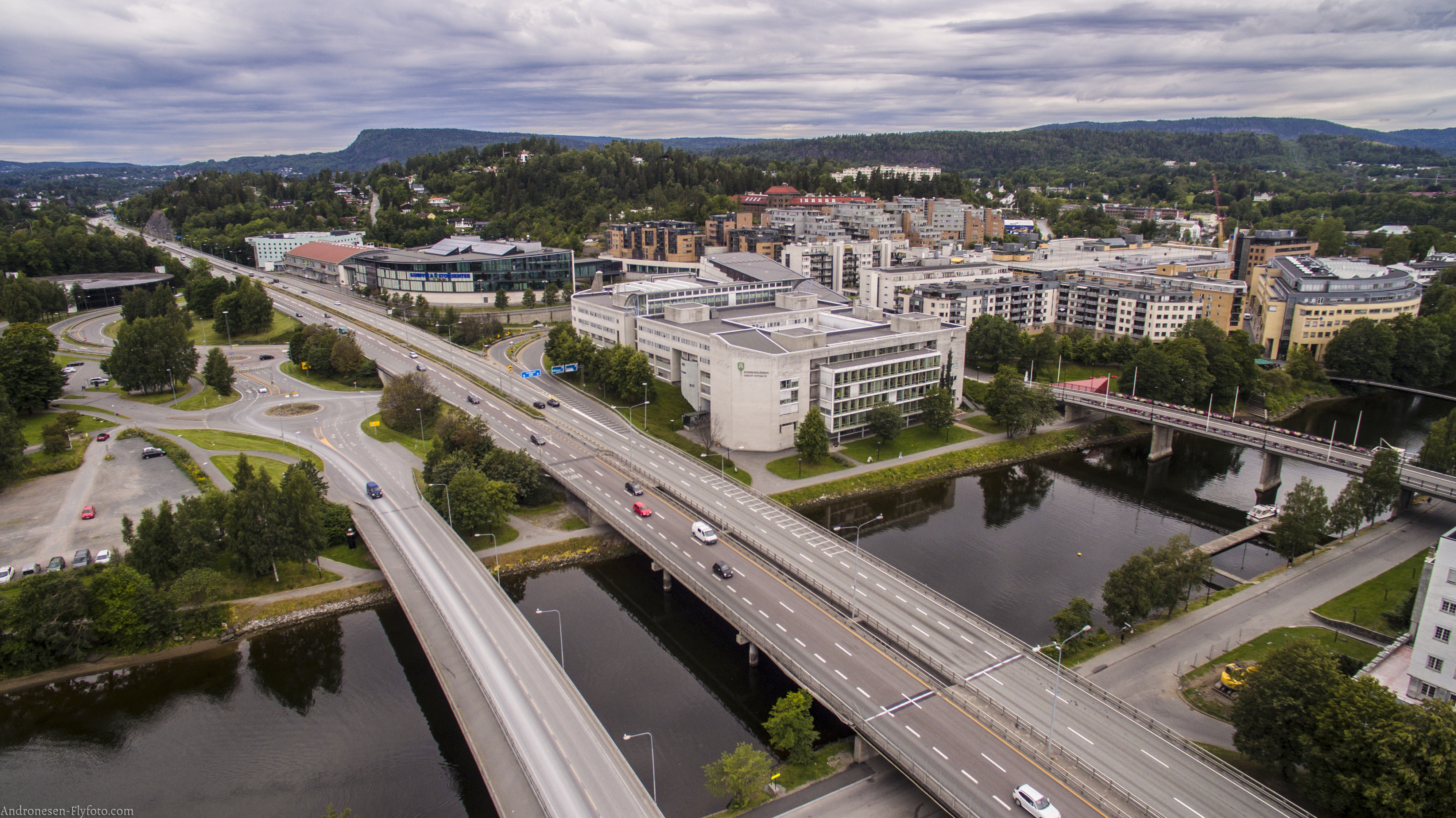 Dronefoto av Sandvika