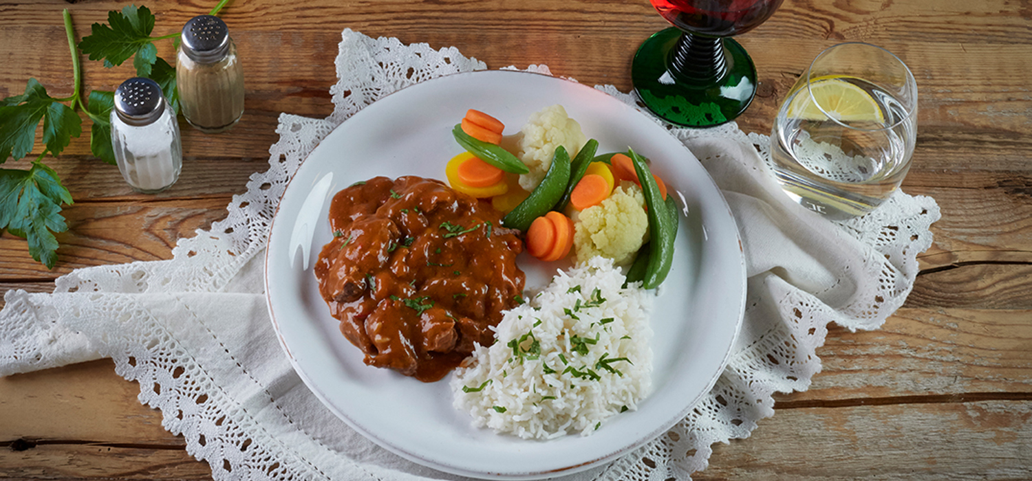 Biff Stroganoff med ris
