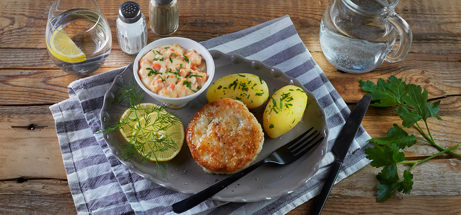 Fiskeburger gulrotstuing