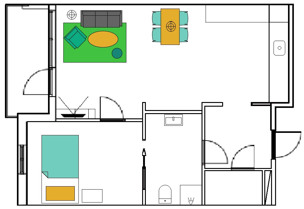 Atrium - skisse leilighet