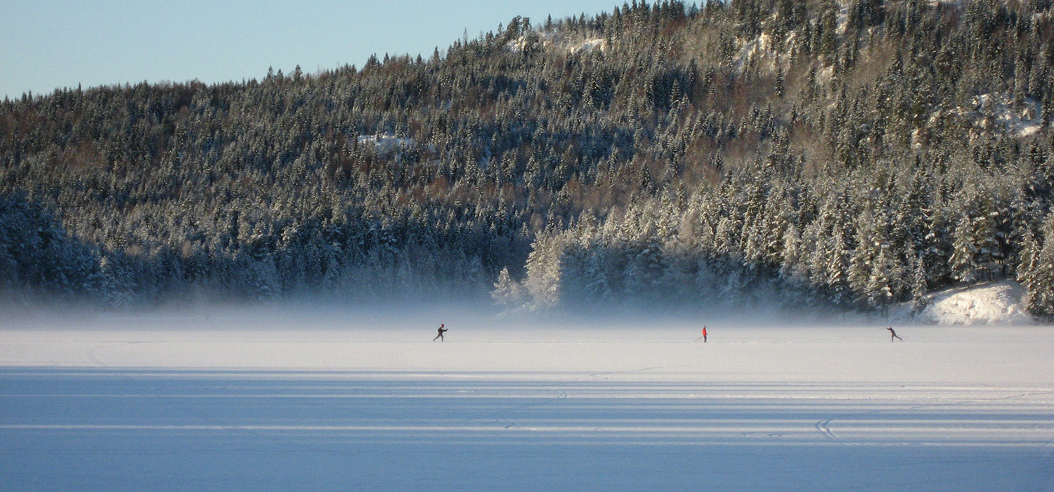 Skiløpere på Østernvann