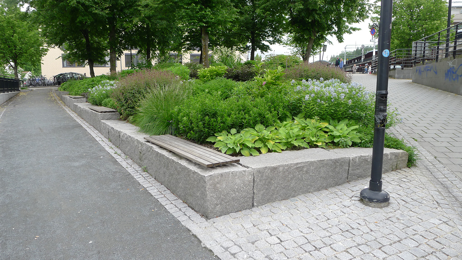 Staudebedet i Rønne park