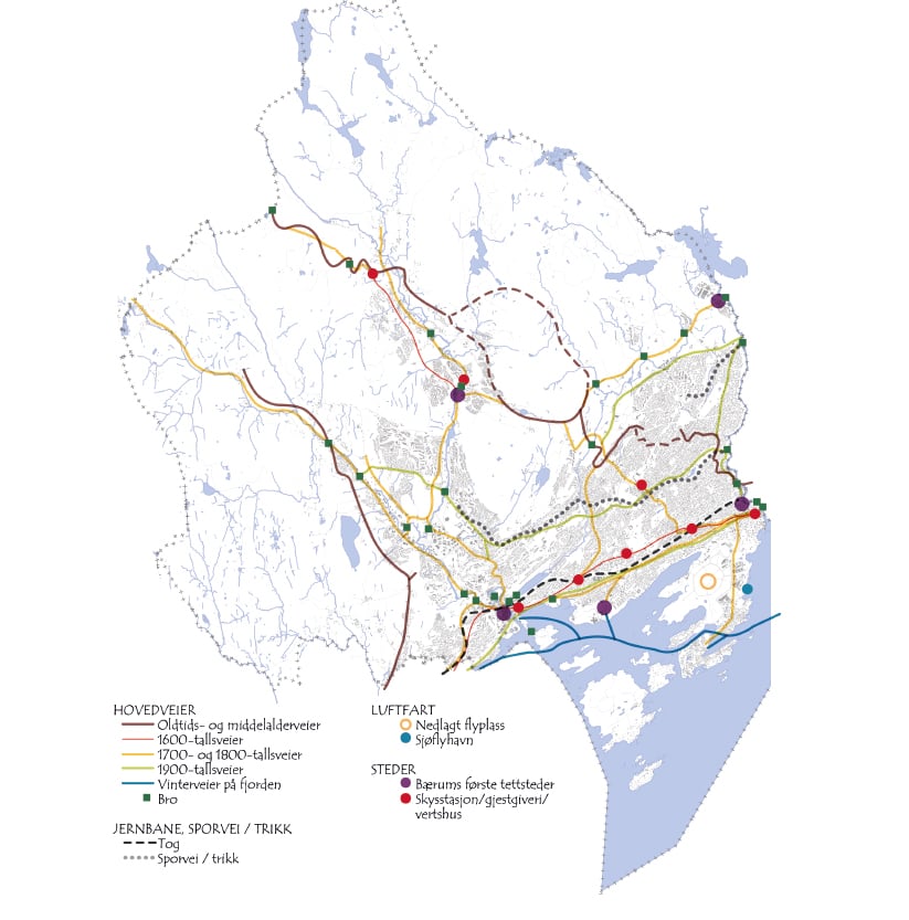 Kart jernbane - veier