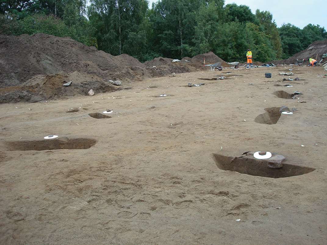Fra utgravningene på Wøyen