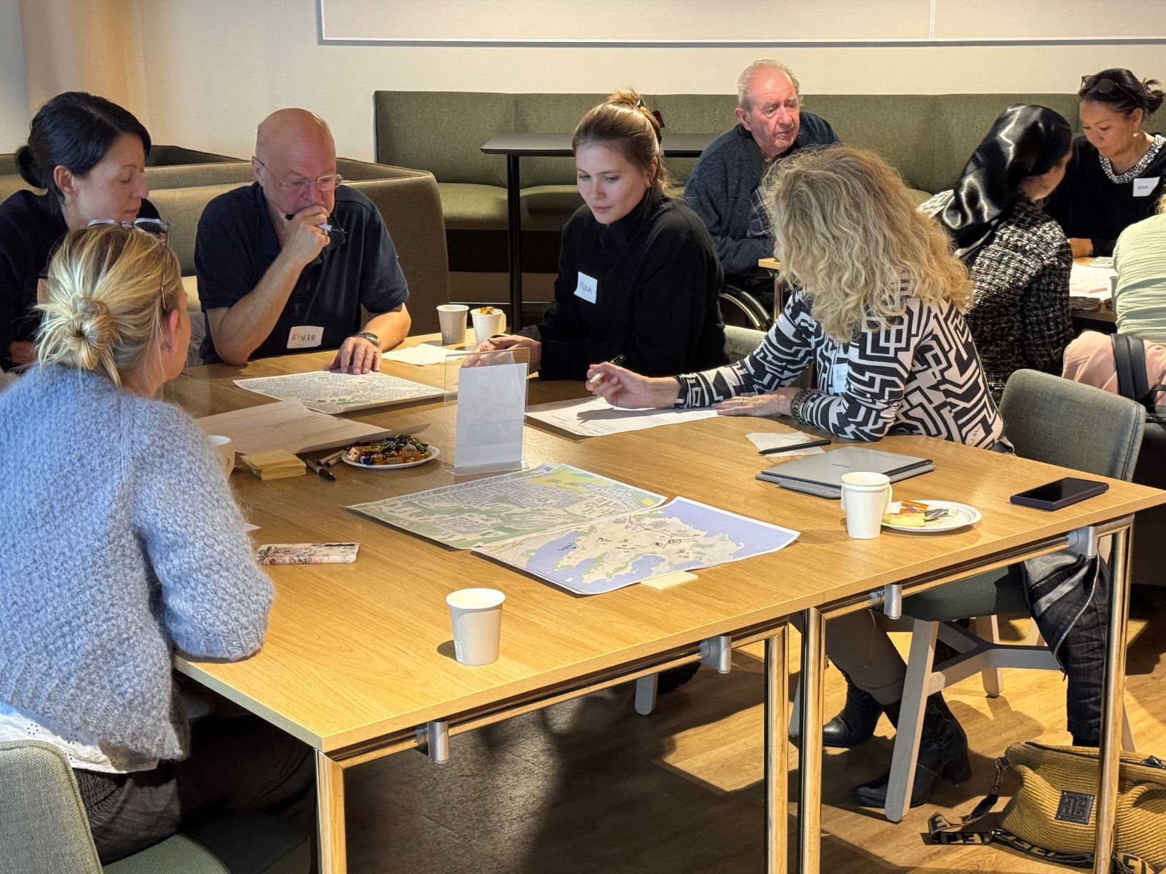 Panelister diskuterer. 