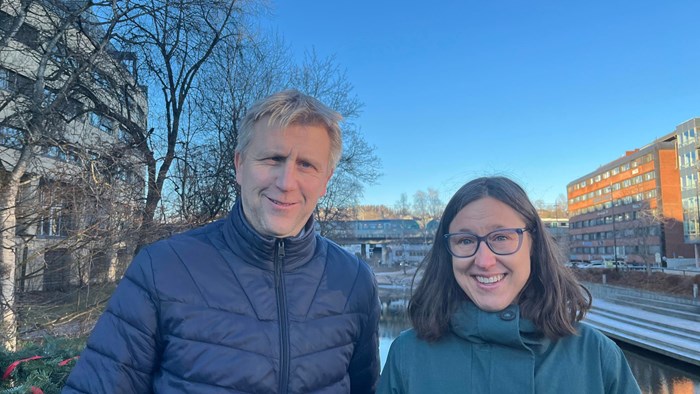 Reidar Kveine (Fagansvarlig overvann) og Elin Horn (Overvannskoordinator)