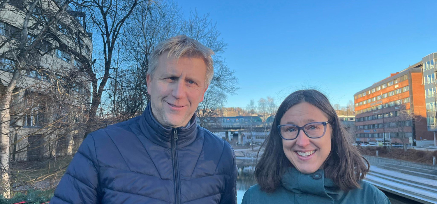 Reidar Kveine (Fagansvarlig overvann) og Elin Horn (Overvannskoordinator)