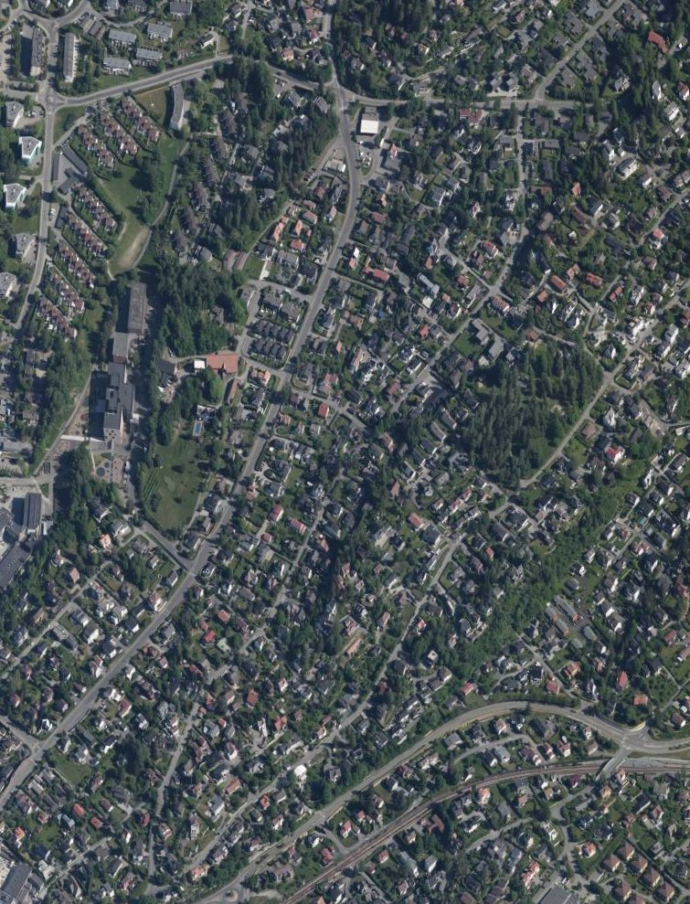 Flyfoto av prosjektet Gravsbekken for Vann og avløp