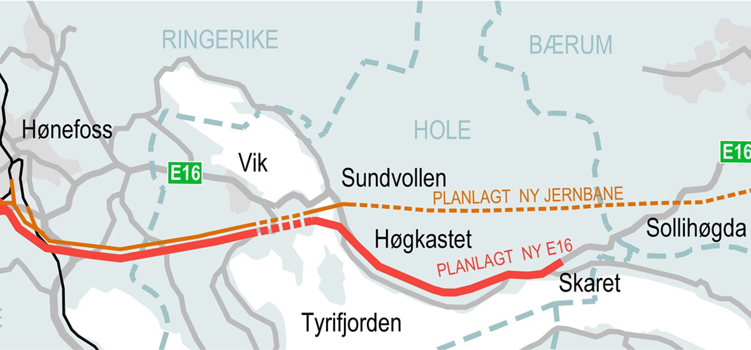 Ringeriksbanen og E16