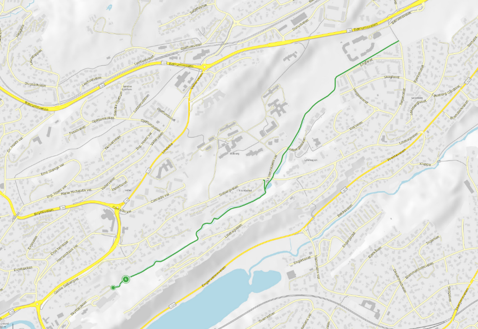 Kart Turstien Skytterdalen