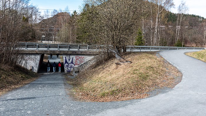 Bærumsveien sykkelvei med fortau